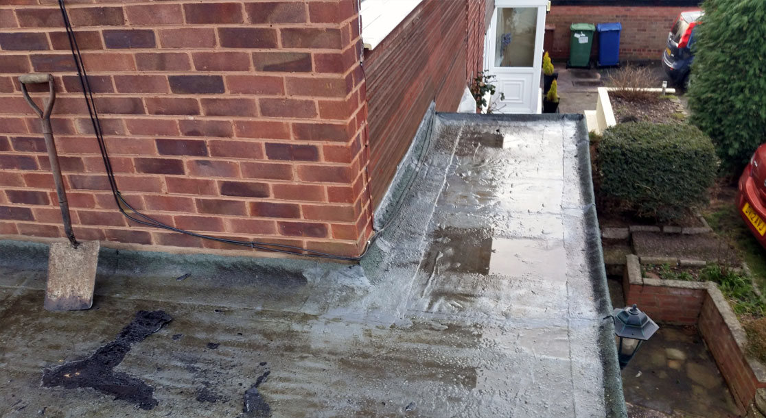 Flat Roof Before...
